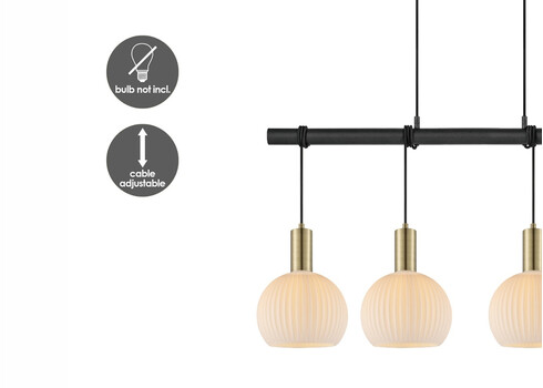 Rippvalgusti CREDO messing / klaas, 101x20xH195 cm, E27