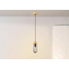Rippvalgusti CAPRI puit / klaas, D10xH132 cm, E27
