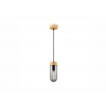 Rippvalgusti CAPRI puit / klaas, D10xH132 cm, E27