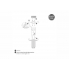Laevalgusti CAPRI puit / suitshall, D10xH26 cm, E27
