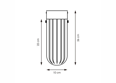 Laevalgusti CAPRI puit / suitshall, D10xH26 cm, E27