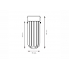 Laevalgusti CAPRI puit / suitshall, D10xH26 cm, E27