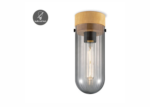 Laevalgusti CAPRI puit / suitshall, D10xH26 cm, E27