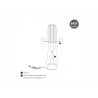 Lauavalgusti CAPRI puit / suitshall, D10xH27 cm, E27