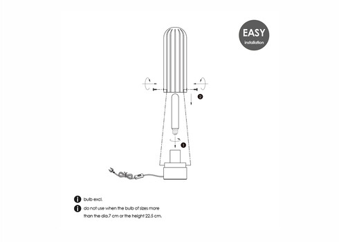 Lauavalgusti CAPRI puit / suitshall, D10xH33 cm, E27