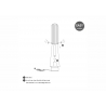 Lauavalgusti CAPRI puit / suitshall, D10xH33 cm, E27