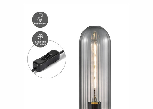 Lauavalgusti CAPRI puit / suitshall, D10xH33 cm, E27