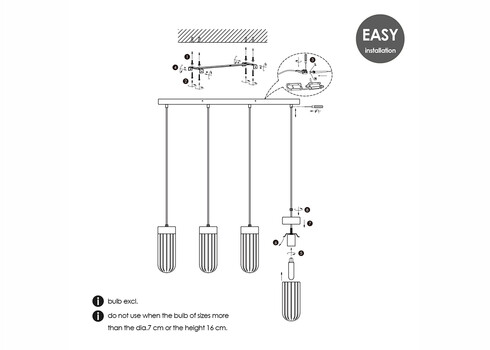 Rippvalgusti CAPRI puit / klaas, D80x10xH132 cm, E27