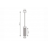 Rippvalgusti CAPRI puit / suitshall, D10xH138 cm, E27