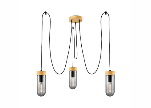 Rippvalgusti CAPRI puit / suitshall, 120x120xH100 cm, E27