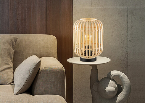 Lauavalgusti BAMBOO naturaalne, D21,5xH30 cm, E27