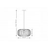 Rippvalgusti BAMBOO must, D40xH126 cm, E27