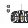 Rippvalgusti BAMBOO must, D40xH126 cm, E27