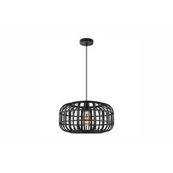 Rippvalgusti BAMBOO must, D40xH126 cm, E27