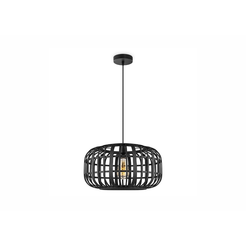 Rippvalgusti BAMBOO must, D40xH126 cm, E27