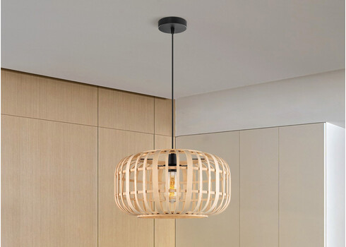 Rippvalgusti BAMBOO naturaalne, D40xH126 cm, E27