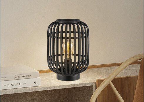 Lauavalgusti BAMBOO must, D21,5xH30 cm, E27