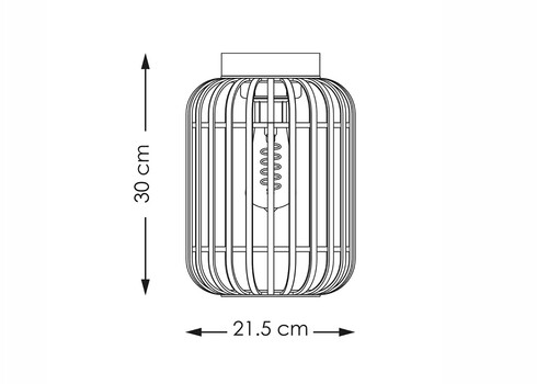 Laevalgusti BAMBOO naturaalne, D21,5xH30 cm, E27