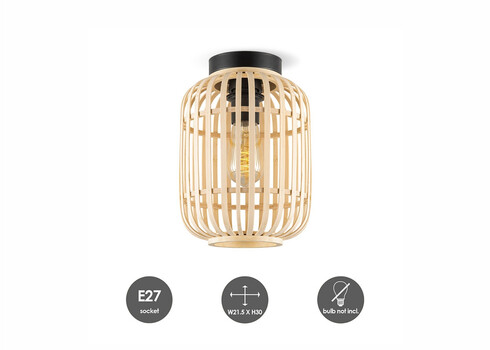 Laevalgusti BAMBOO naturaalne, D21,5xH30 cm, E27