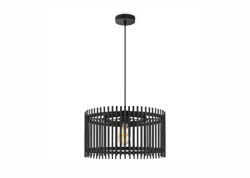 Rippvalgusti BAMBOO must, D40xH126 cm, E27