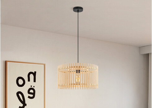 Rippvalgusti BAMBOO naturaalne, D40xH126 cm, E27