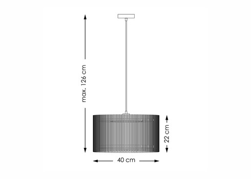 Rippvalgusti BAMBOO naturaalne, D40xH126 cm, E27