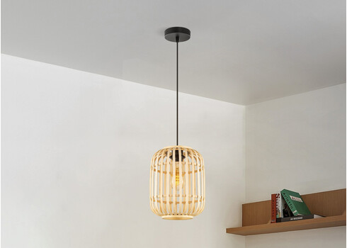 Rippvalgusti BAMBOO naturaalne, D21,5xH131 cm, E27