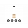 Rippvalgusti BAMBOO naturaalne, D21,5xH131 cm, E27