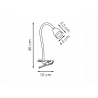 Lauavalgusti CLIPS must, 10x5,5xH40 cm, LED