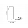 Lauavalgusti NOBLE kuld / marmor, D20.3xH40 cm, E27