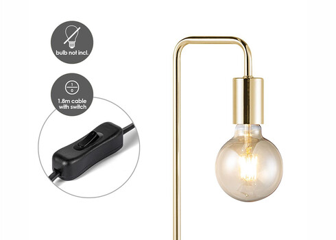 Lauavalgusti NOBLE kuld / marmor, D20.3xH40 cm, E27