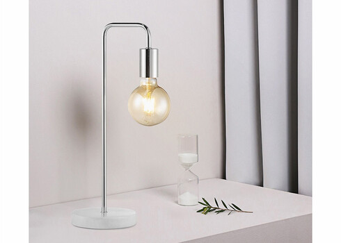 Lauavalgusti NOBLE kroom / marmor, D20.3xH40 cm, E27