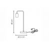 Lauavalgusti NOBLE kroom / marmor, D20.3xH40 cm, E27