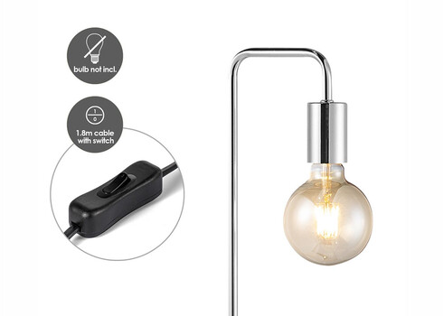 Lauavalgusti NOBLE kroom / marmor, D20.3xH40 cm, E27