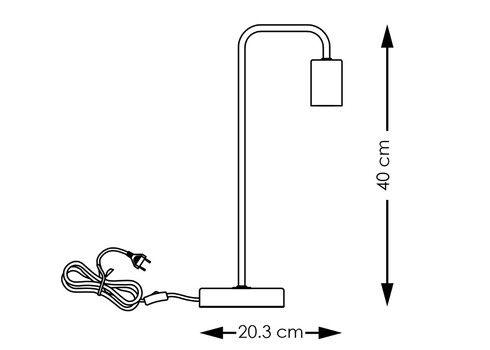 Lauavalgusti NOBLE mattkuldne / marmor, D20.3xH40 cm, E27