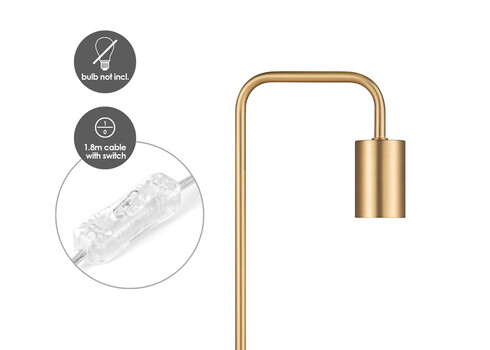 Lauavalgusti NOBLE mattkuldne / marmor, D20.3xH40 cm, E27