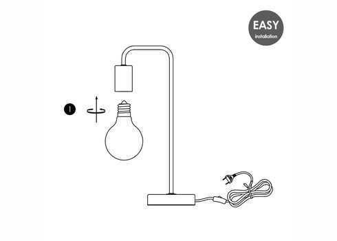 Lauavalgusti NOBLE mattkuldne / marmor, D20.3xH40 cm, E27