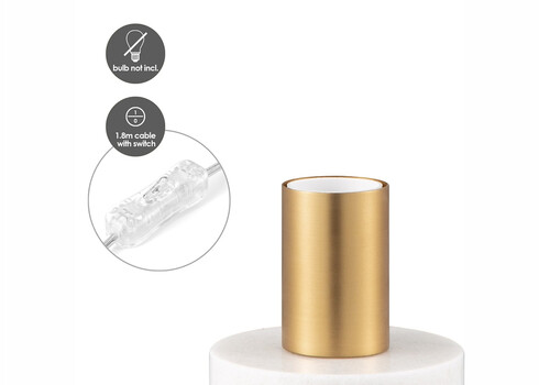 Lauavalgusti STEN mattkuldne / marmor, D10xH9 cm, E27