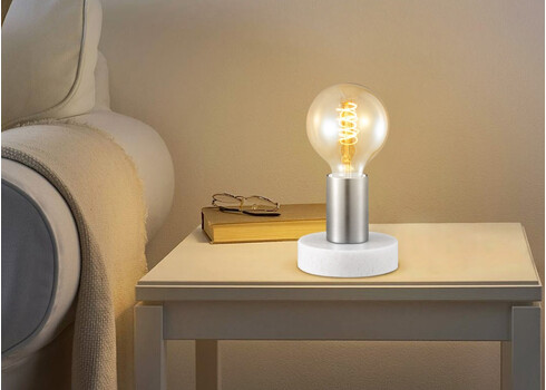 Lauavalgusti STEN matthõbe / marmor, D10xH9 cm, E27