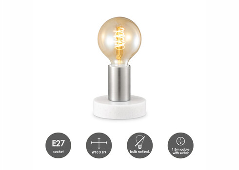 Lauavalgusti STEN matthõbe / marmor, D10xH9 cm, E27