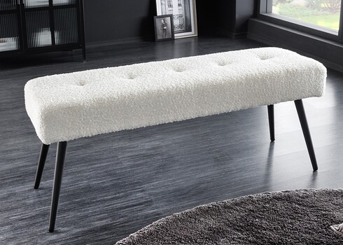 Pink BOUTIQUE valge buklee, 100x35xH45 cm