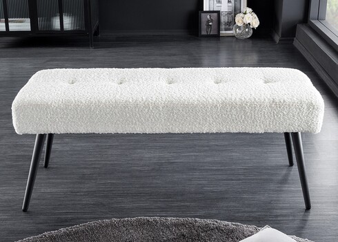 Pink BOUTIQUE valge buklee, 100x35xH45 cm