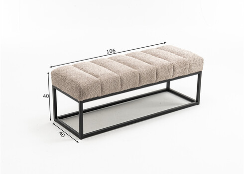 Pink PETIT BEAUTE beež buklee, 108x40x40 cm