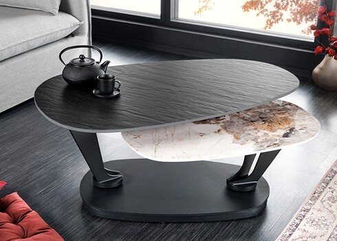 Diivanilaud MOVEMENT must / kivi, 160x57xH40 cm