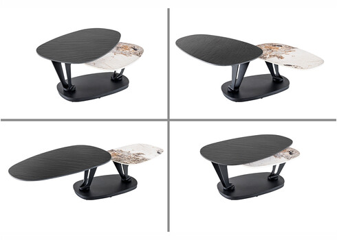 Diivanilaud MOVEMENT must / kivi, 160x57xH40 cm