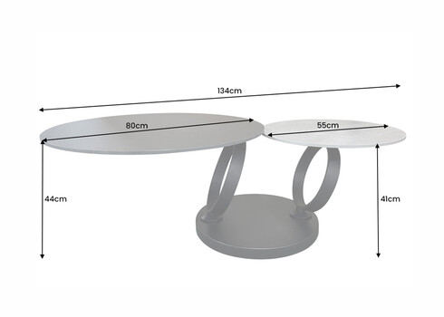 Diivanilaud MOVEMENT must / hall, 134x80xH44 cm