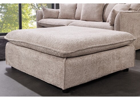 Tumba HEAVEN beež buklee, 100x100xH42 cm