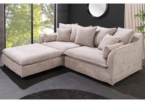 Tumba HEAVEN beež buklee, 100x100xH42 cm