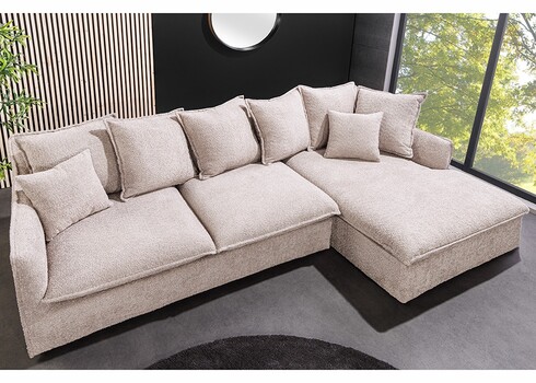 Nurgadiivan HEAVEN beež buklee, 255x160xH80 cm