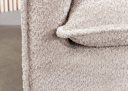 Nurgadiivan HEAVEN beež buklee, 255x160xH80 cm